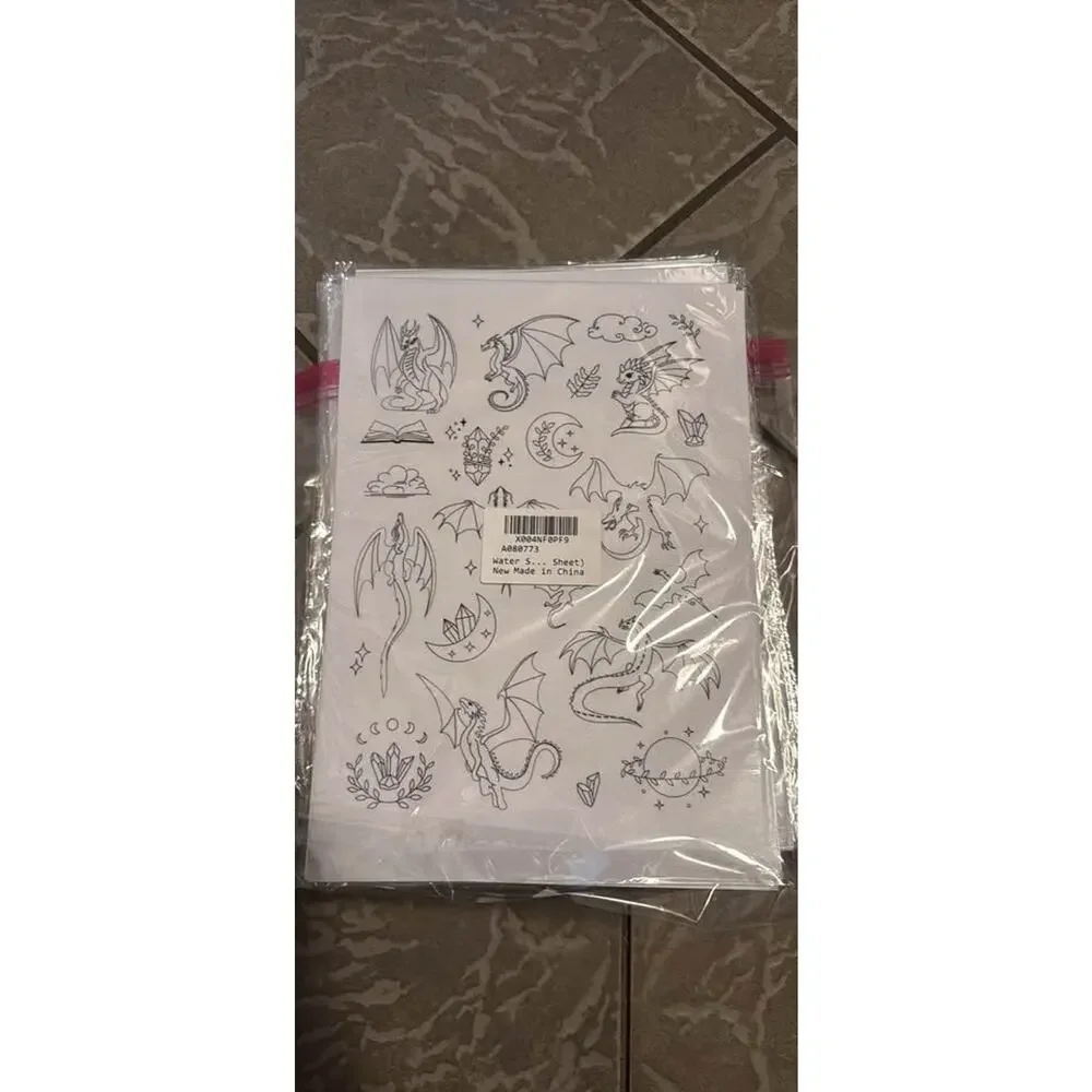 4-Pack Dragon Stick and Stitch Embroidery Paper